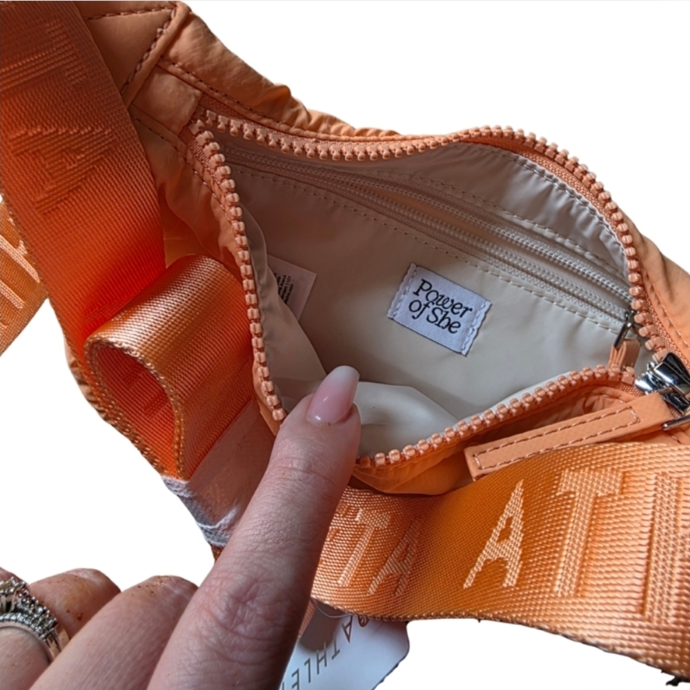 Athleta Coral Mini Sling Bag Crossbody “Power of She” Lightweight Nylon - Picture 3 of 3